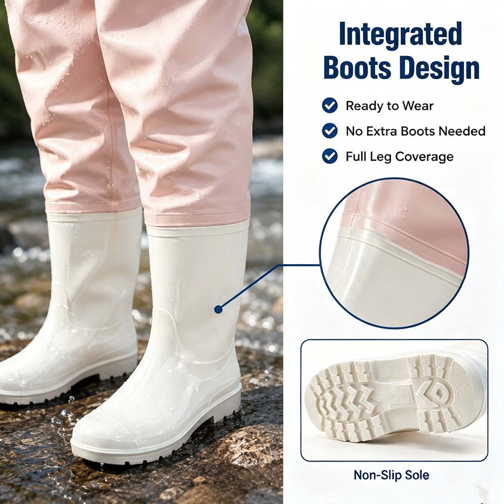 Women's Waterproof PVC Chest Waders for Fishing and Hunting