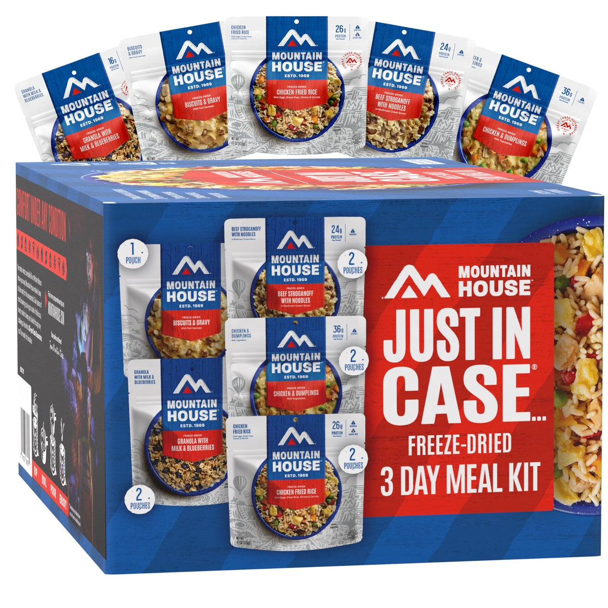 Emergency Food Supply Kit - 3-Day Freeze Dried Survival Meals, Compact & Lightweight