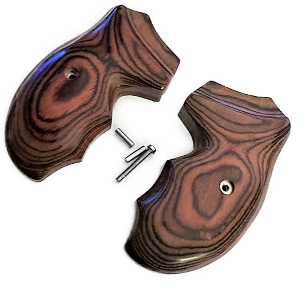 Universal Rosewood Revolver Grips for Charter Arms PRO