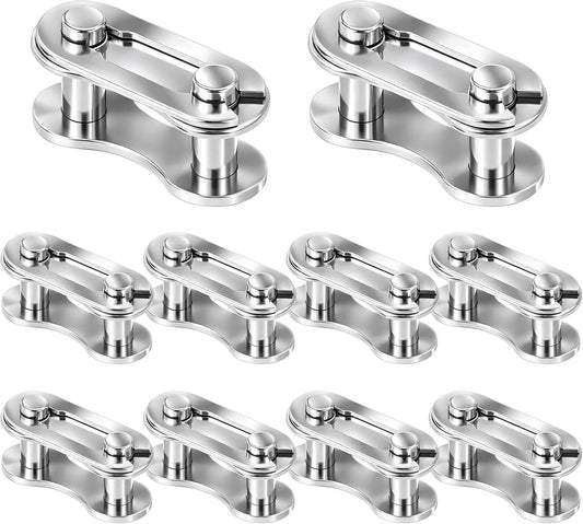 Bike Chain Master Links Set - 10 Pairs for Single Speed Bicycle Chains