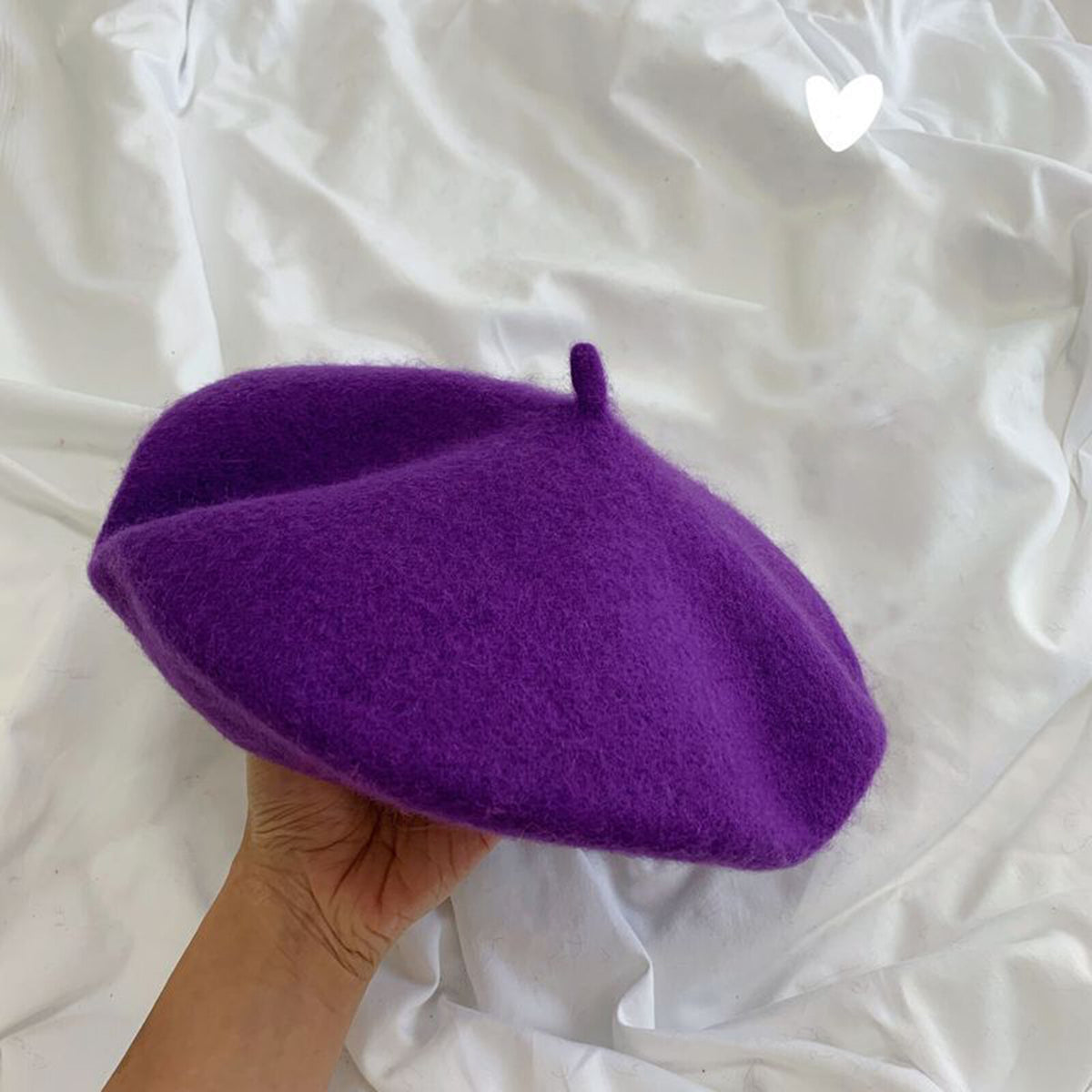 Women Casual Wool Beret Hat - Elegant French Style Solid Color Accessory