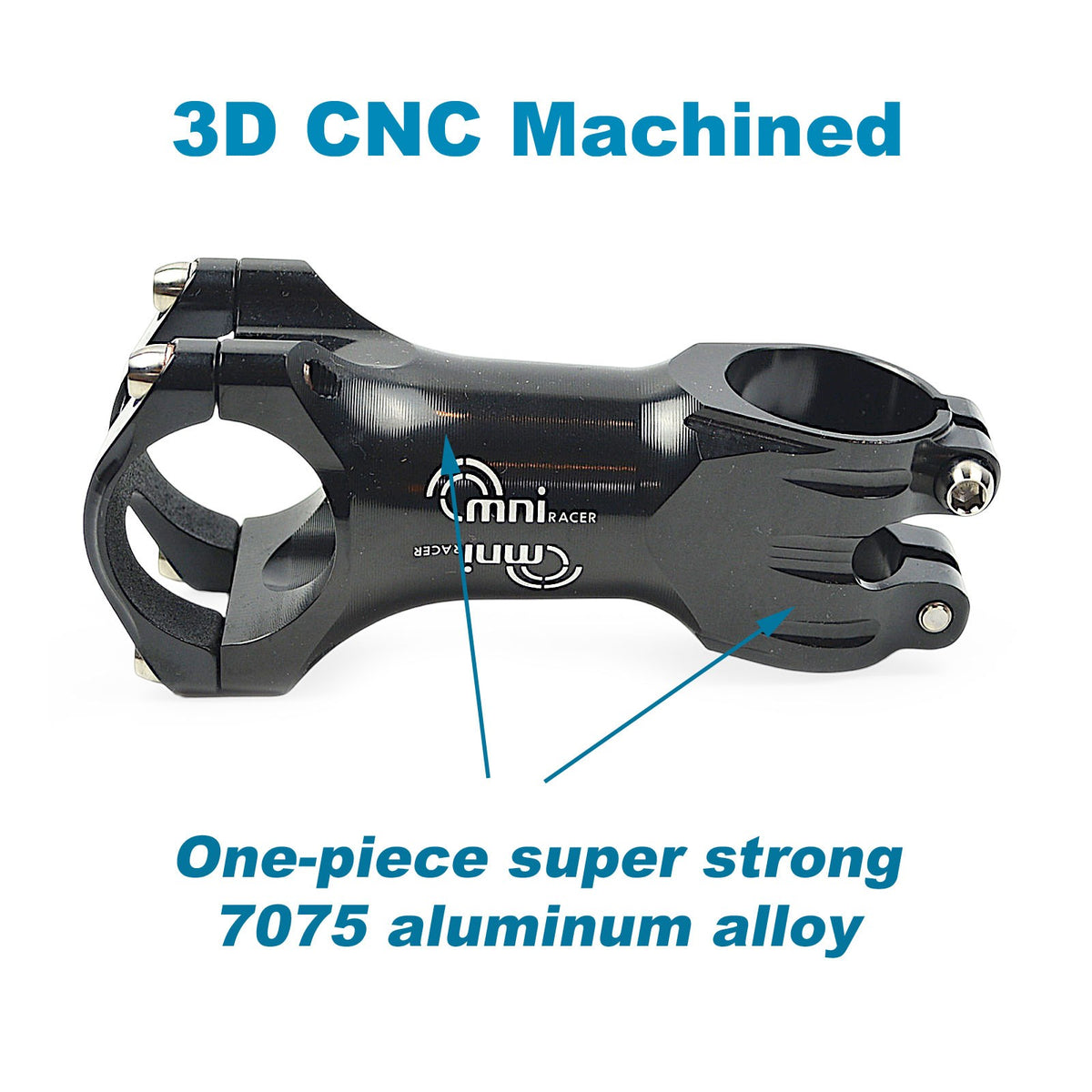 Lightweight Bicycle Handlebar Stem 31.8mm 50mm Aluminum Road Bike Part