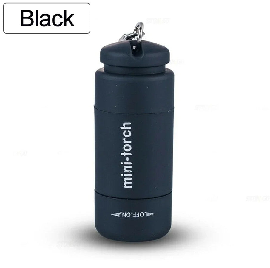 USB Rechargeable Mini LED Keychain Flashlight Waterproof Outdoor Torch