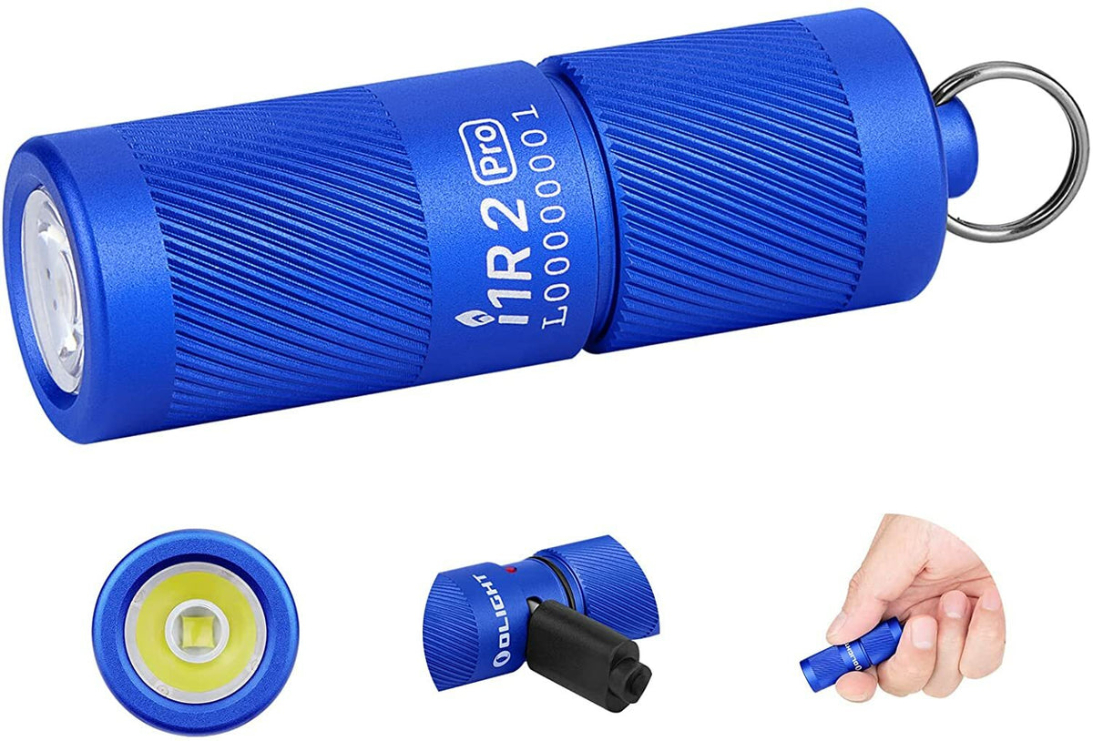 Rechargeable Keychain Flashlight - Compact 180 Lumen EDC Light with USB-C