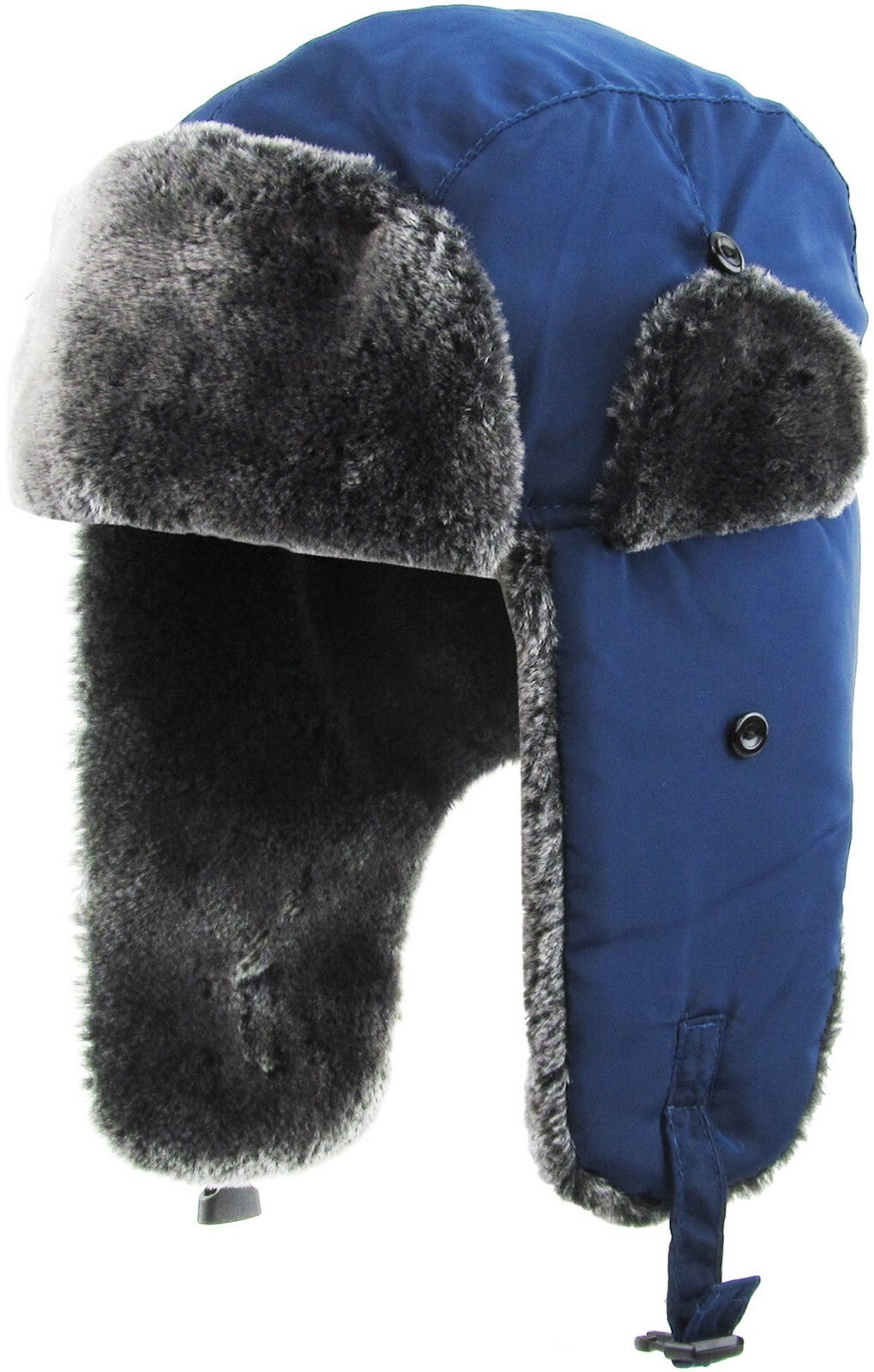 Solid Camo Soft Fur Aviator Trapper Winter Hat Ski Warm Cap