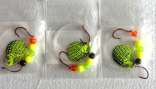 Walleye Crawler Harness Pack with 30 Rigs & Size 3 Colorado Blade - Freshwater Fishing Lures