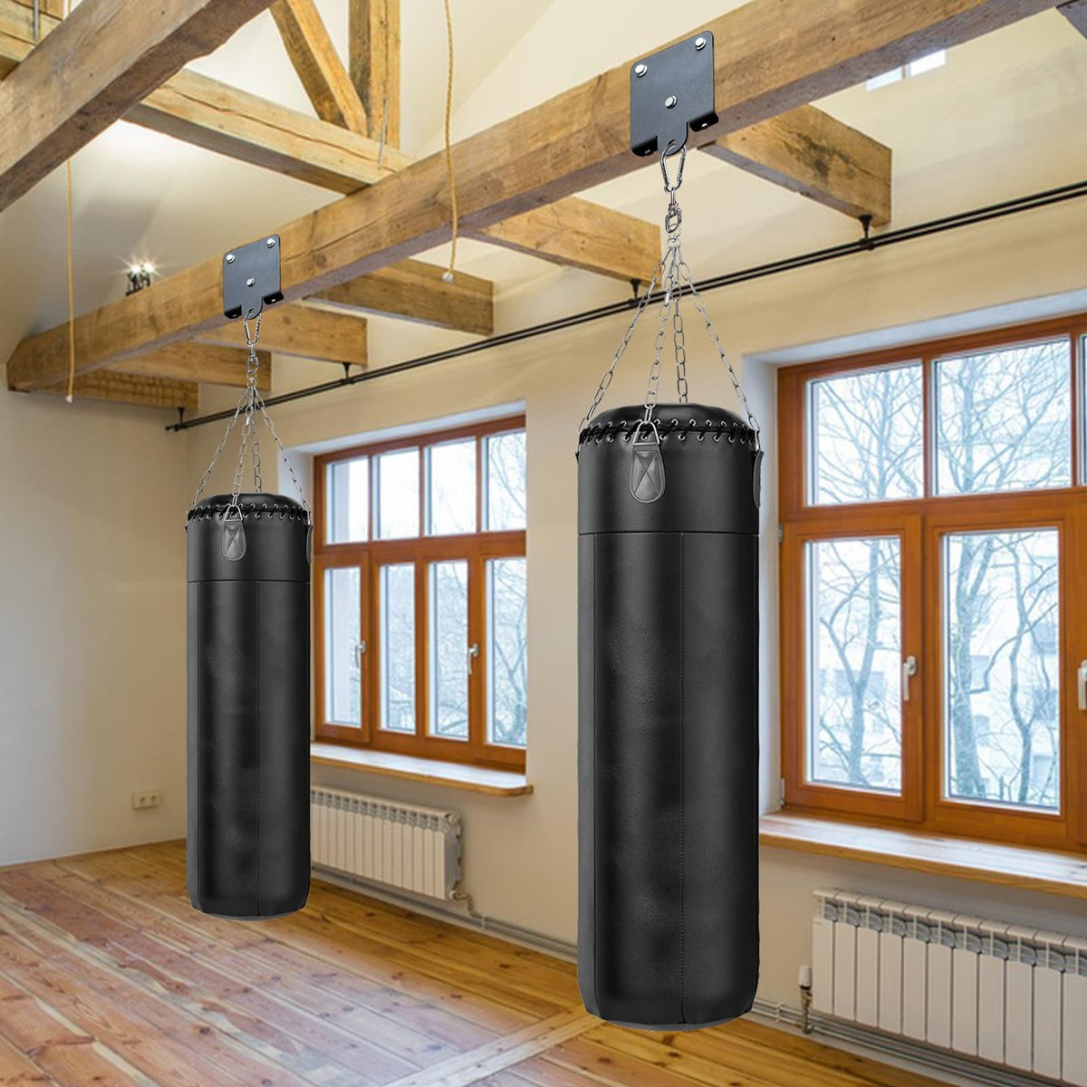 Heavy Duty Wall Mount Boxing Bag Hanger with 360° Rotation and Steel Bracket