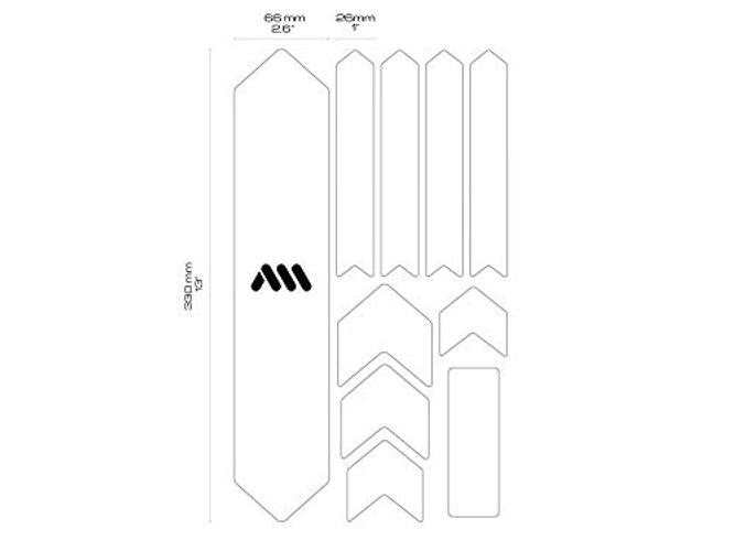 Universal Bike Frame Protector Set - 10 Pieces for Mountain & Trail Bikes