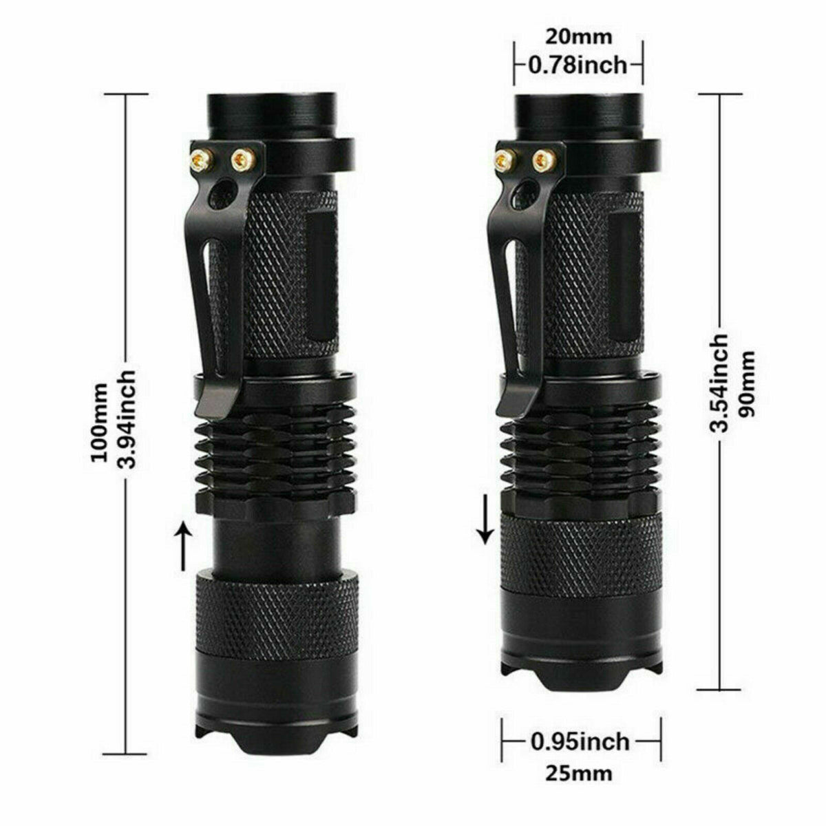 UV Ultraviolet Flashlight Black Light 365nm/395nm for Stain Detection Waterproof