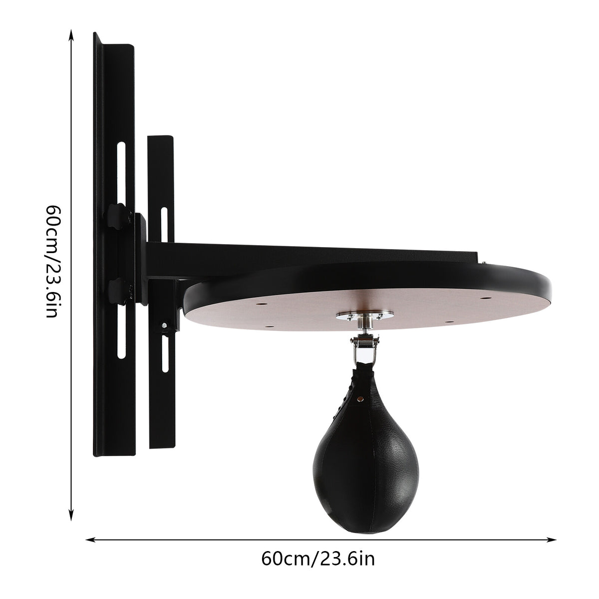 Wall-Mounted Speed Bag Platform with Adjustable Height & Pump for Boxing Training