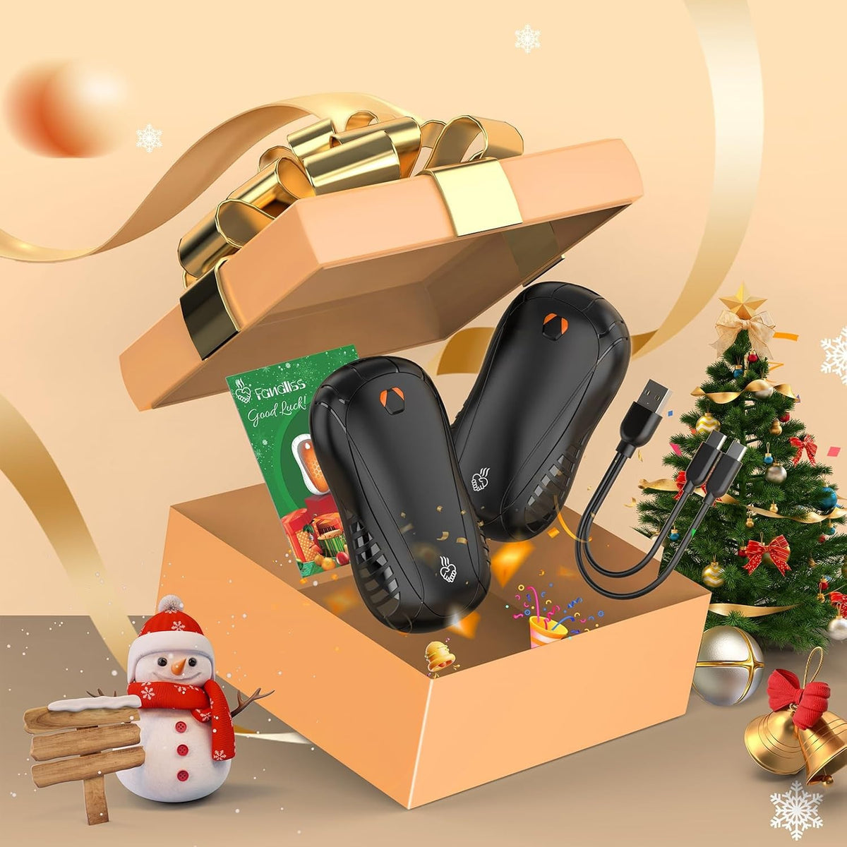 Rechargeable Hand Warmers 10000mAh Portable Electric Hand Heaters 2-Pack