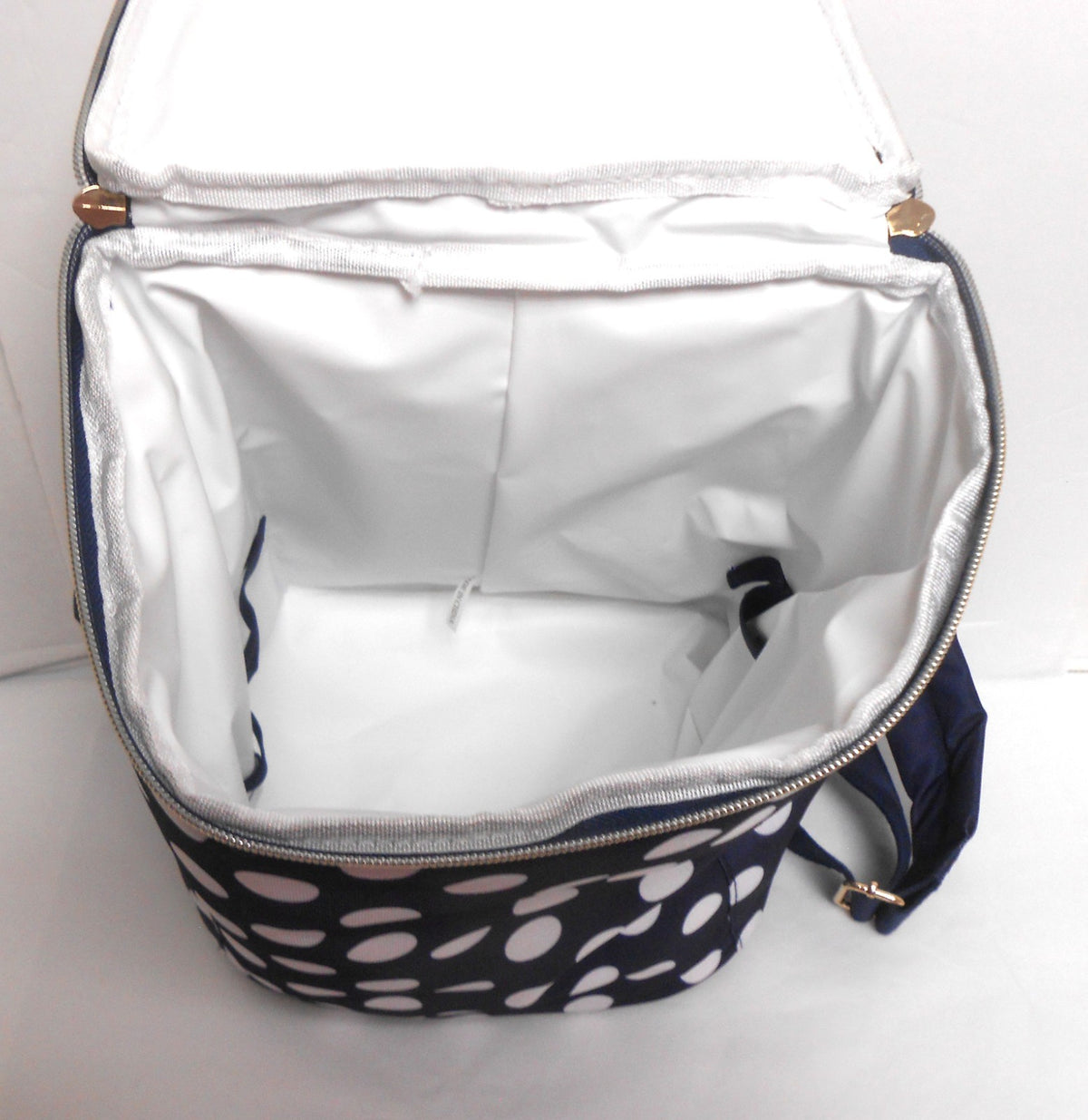 Insulated Cooler Backpack Navy with White Dots Large Soft Bag - Kate Spade