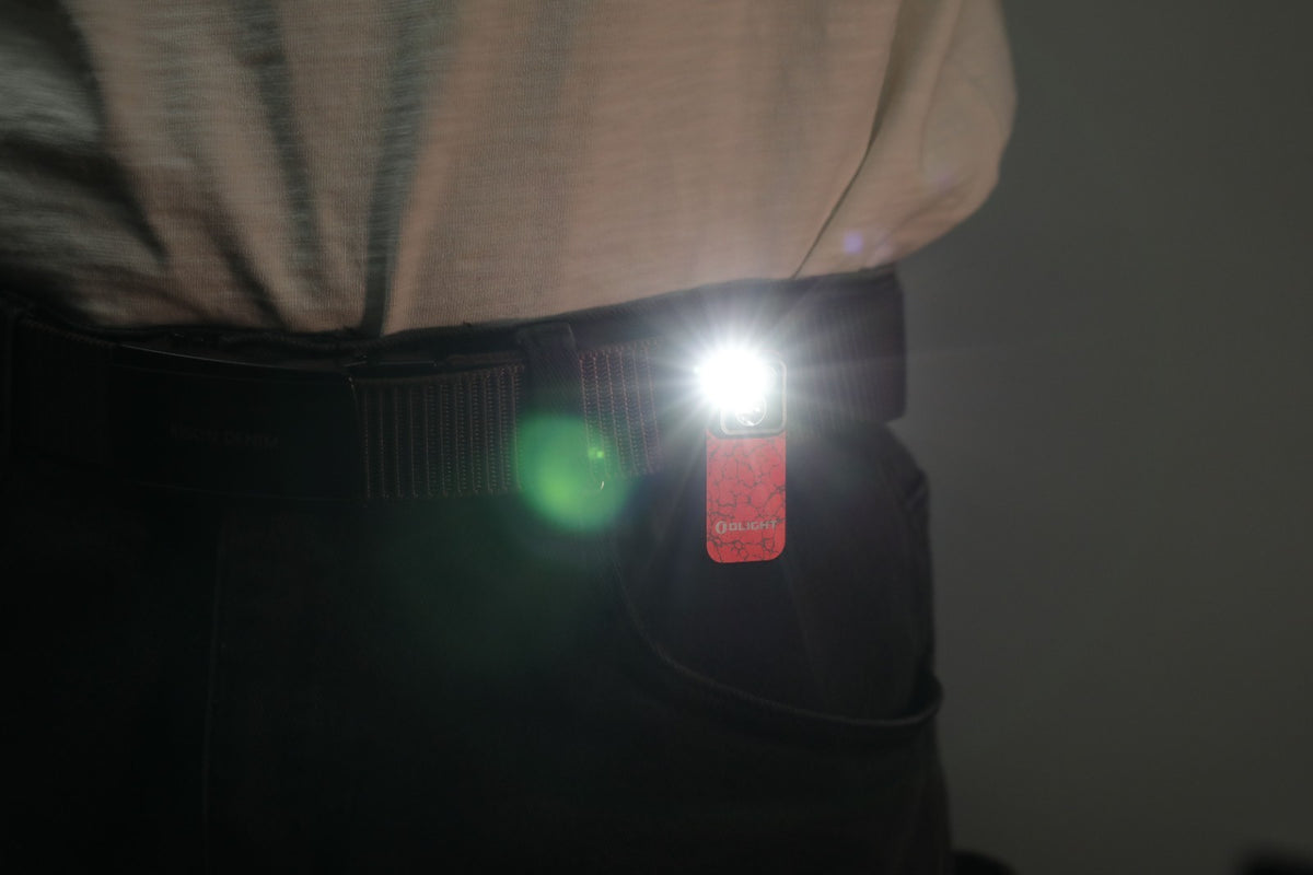Olight Oclip Pro Clip-On Light with Flood, Spot, Red Light, 500 Lumens
