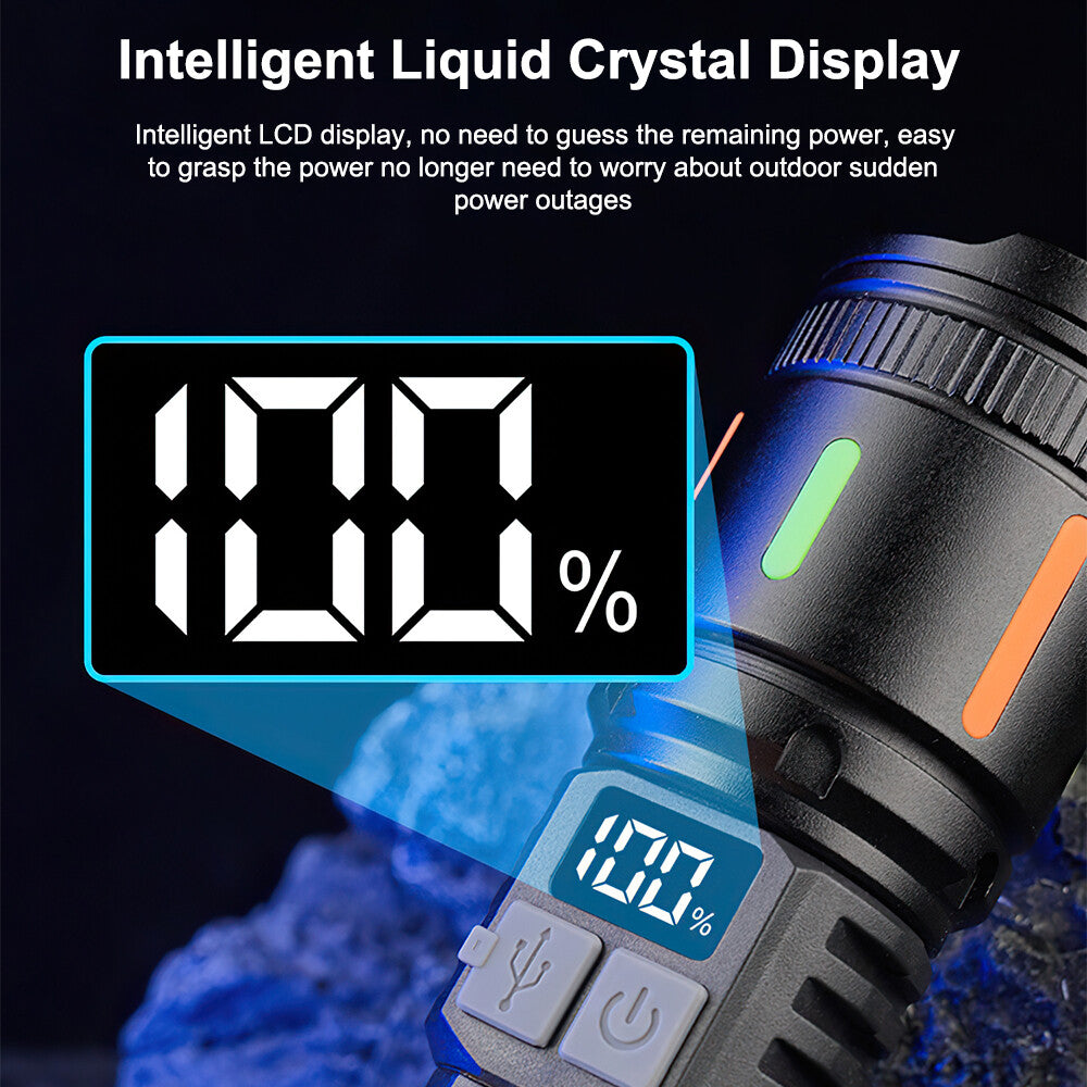 Super Bright Rechargeable LED Tactical Flashlight 990000000 Lumens Waterproof Zoomable Work Light