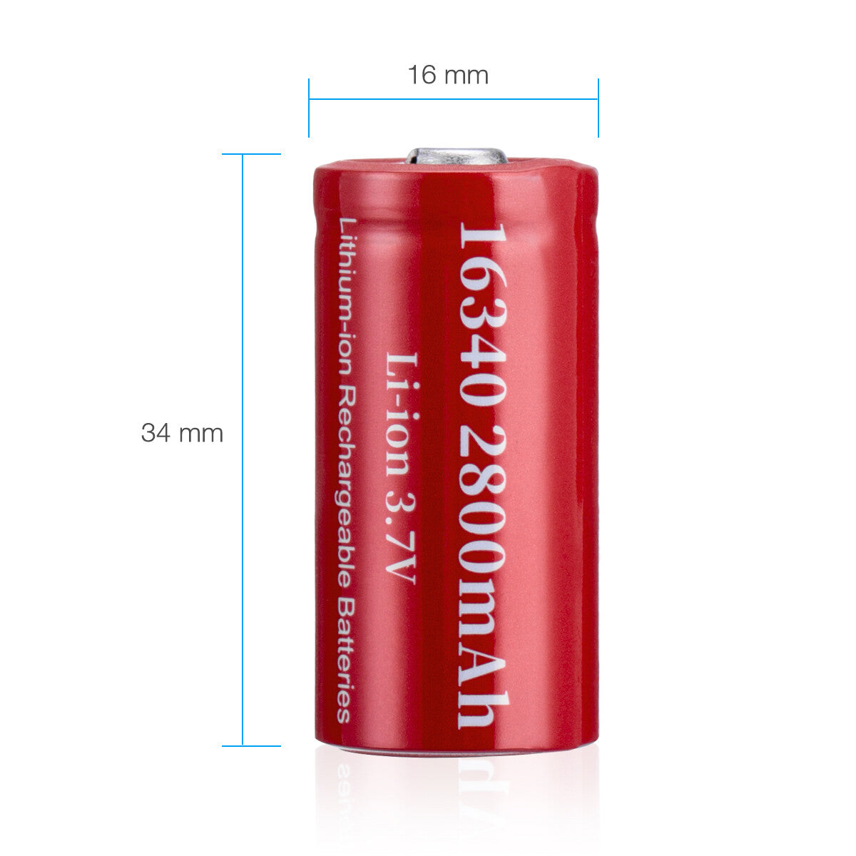 Rechargeable Lithium Battery Set 3.7V 2800mAh for Flashlights & Devices