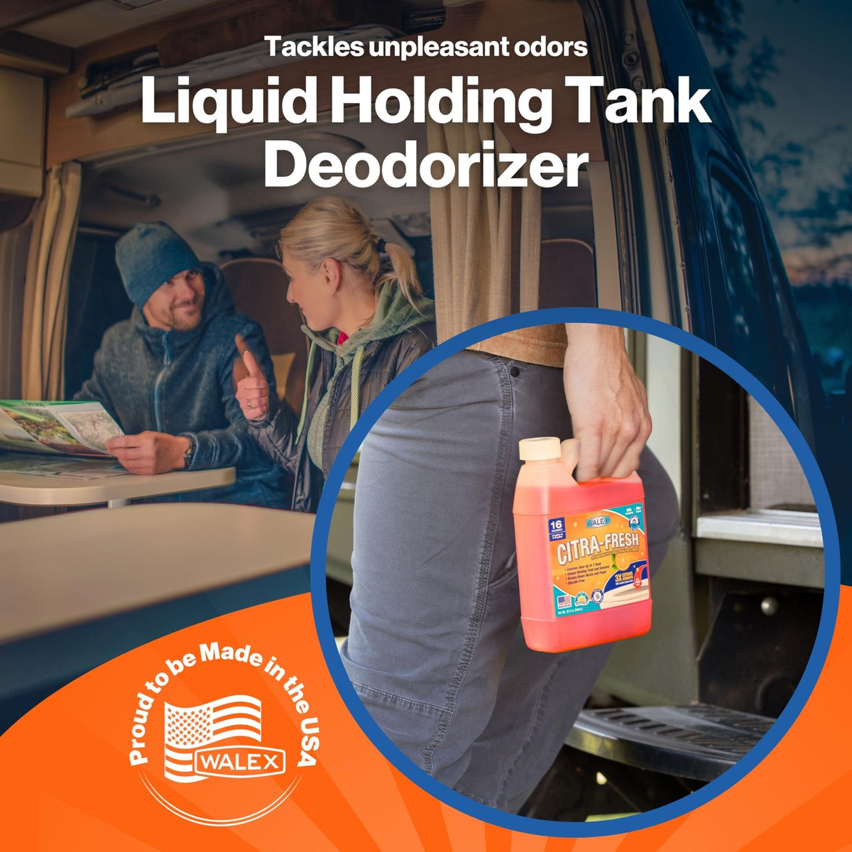 RV & Marine Holding Tank Deodorizer - Citrus Liquid Treatment for Black Tanks
