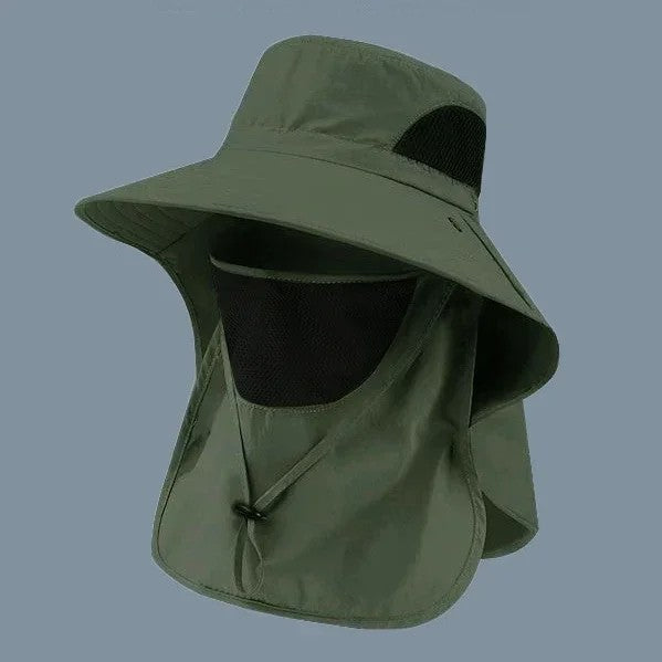 UV Protection Wide Brim Sun Hat with Neck Flap for Outdoor Men and Women