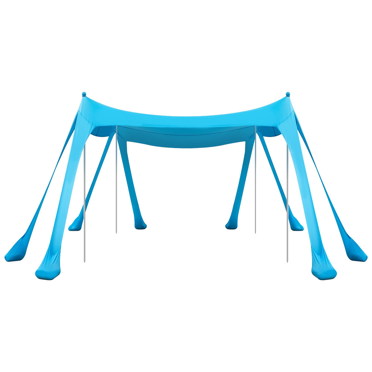 Portable 10x10 ft Sun Shade Canopy for Beach and Outdoor Use - UPF50+ Blue