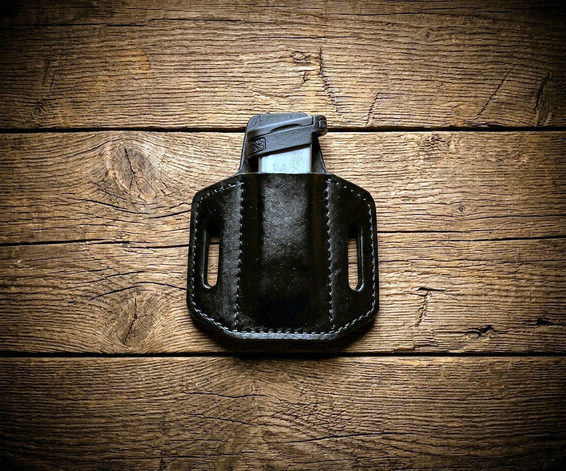 Leather Magazine Pouch - Fits Springfield Hellcat Sig P365 P239 XDM & More USA Made