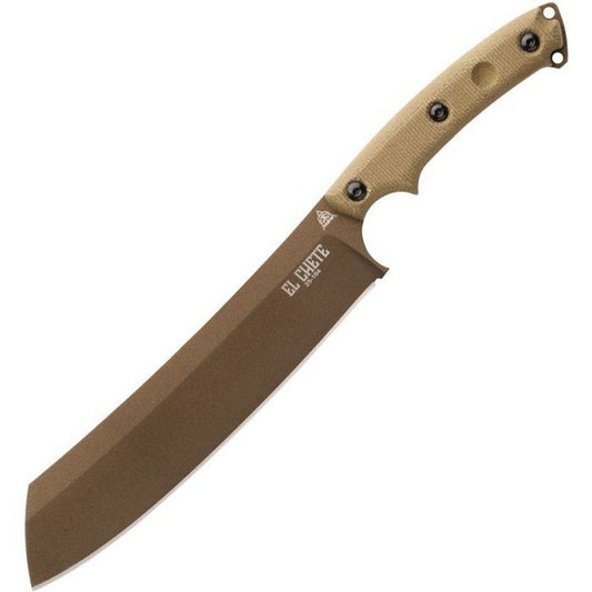 Fixed Blade Knife with 1095HC Steel Blade and Canvas Micarta Handle