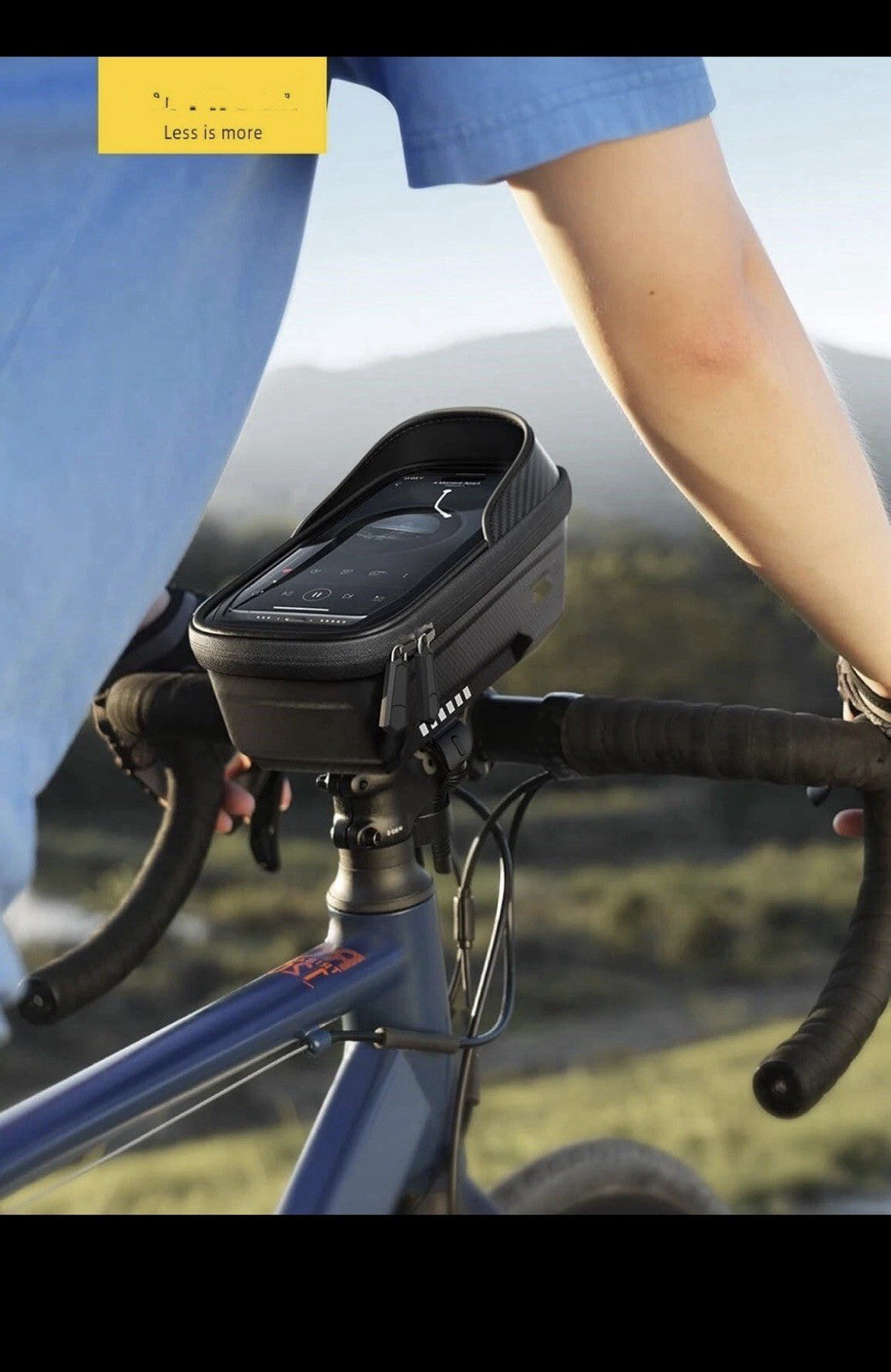 Waterproof Bike Frame Bag with Phone Mount Cycling Pouch 2-in-1