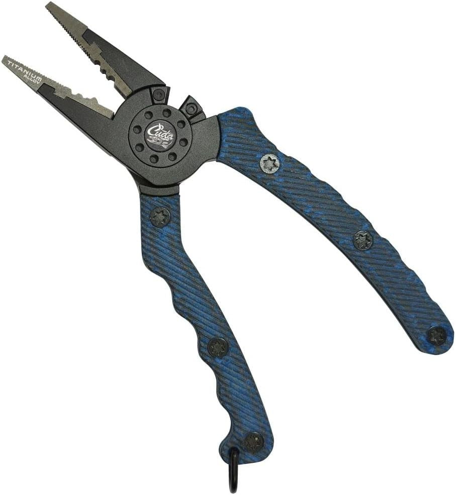 8-Inch Titanium Alloy Fishing Pliers with Sheath & Lanyard - Saltwater Ready