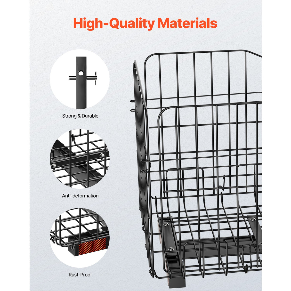 Mobility Scooter Rear Basket Folding Cargo Basket 33 lbs Capacity
