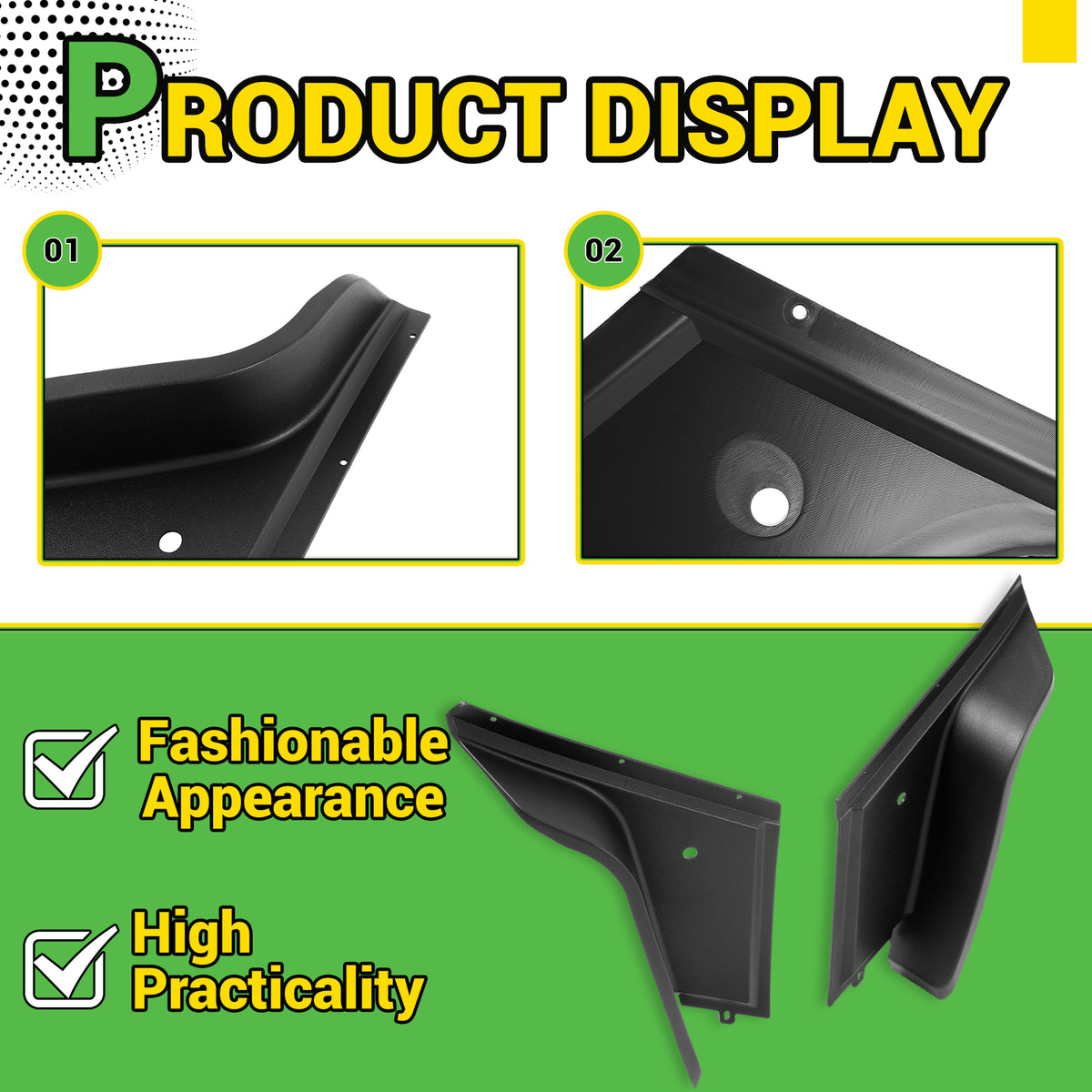 Golf Cart Fender Flare Set for EZGO ST MPT Workhorse 1999-2013 - LH & RH