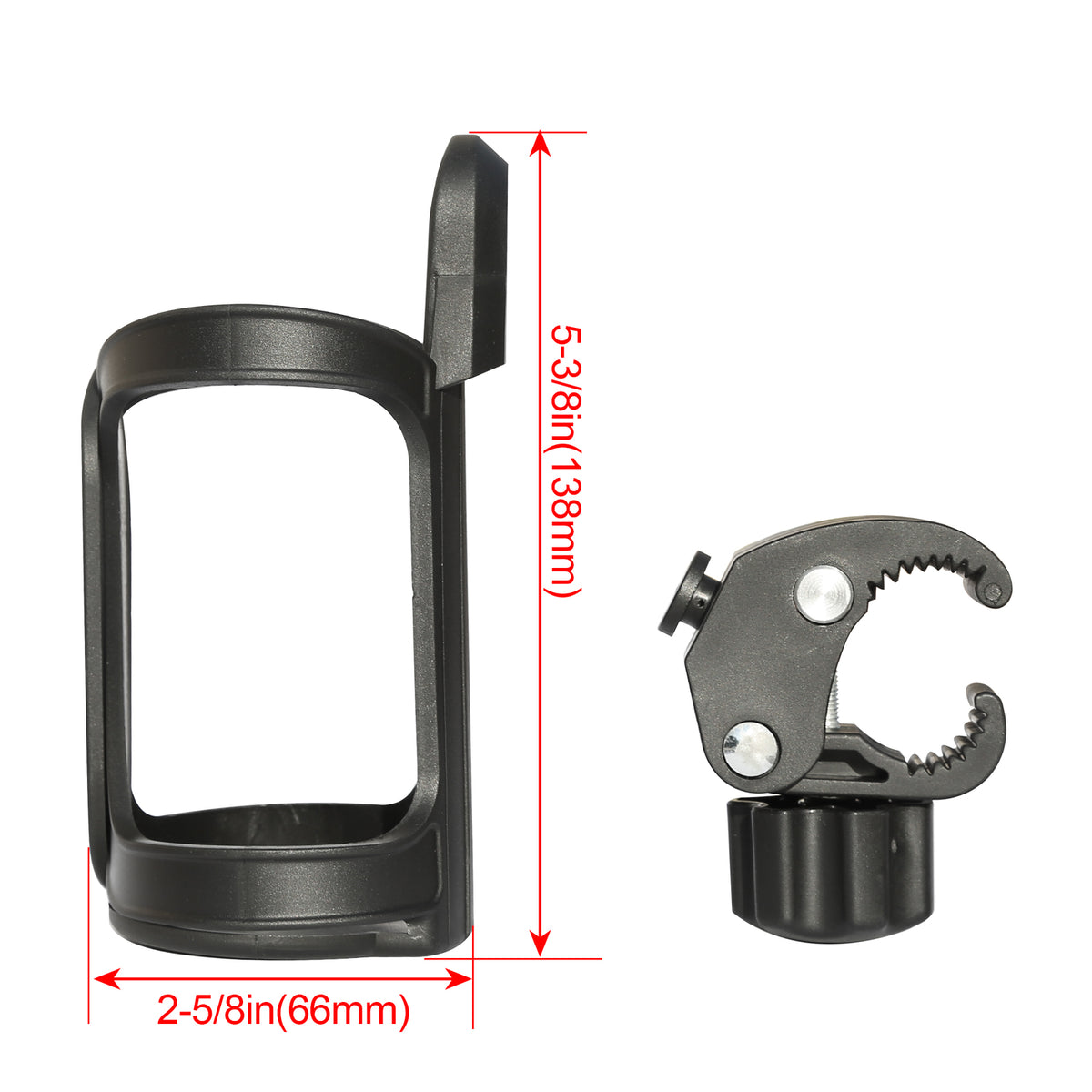 Universal 360° Beverage Cup Holder for Wheelchair, Walker, Rollator, Bike