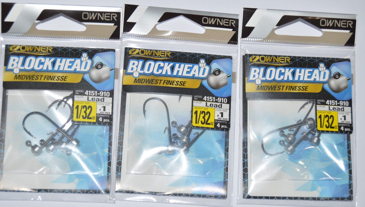 Owner Finesse Ned Rig Jig Head 1/32oz Unpainted 3 Pack Fishing Tackle
