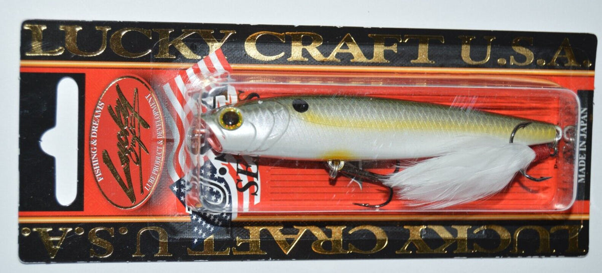 Lucky Craft Gunfish 95 Bass Topwater Fishing Lure - Green Sexy, 3.75 Inch, 3/8 oz