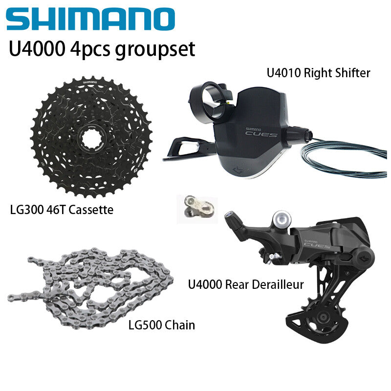 9-Speed Bicycle Groupset with Cassette, Rear Derailleur & Shifter for MTB Trail Riding
