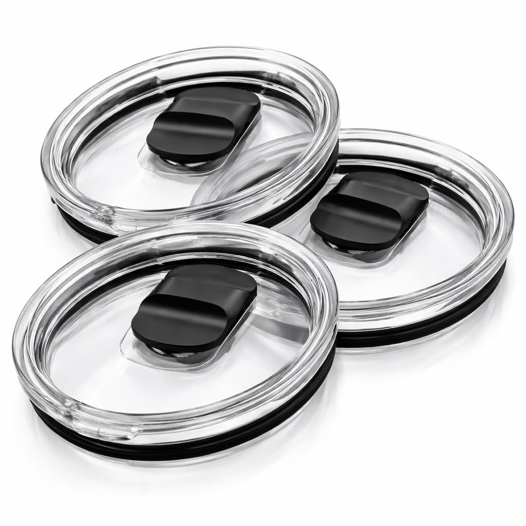 Magnetic Spill-Proof Tumbler Lids 3 Pack for 20 oz Travel Cups