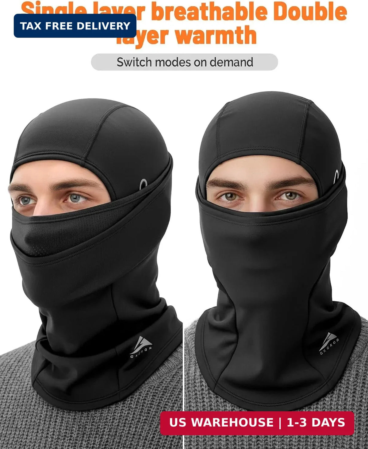 Unisex Thermal Ski Mask for Men & Women, Windproof Snow Face Cover