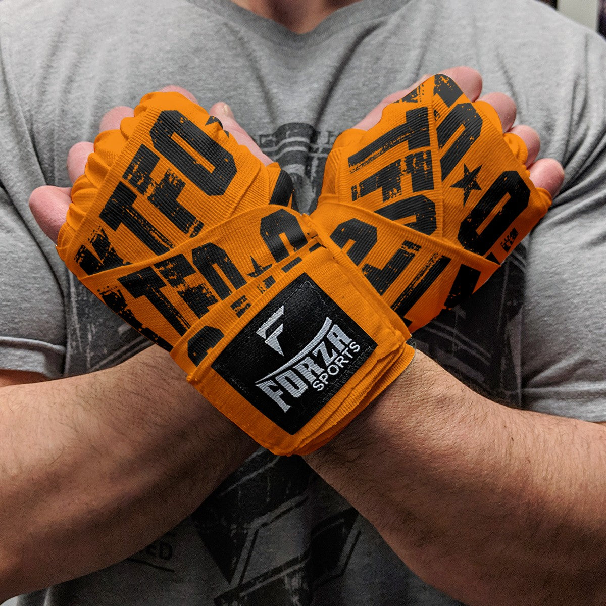 180-Inch Mexican Style Boxing Hand Wraps for MMA & Kickboxing - Orange