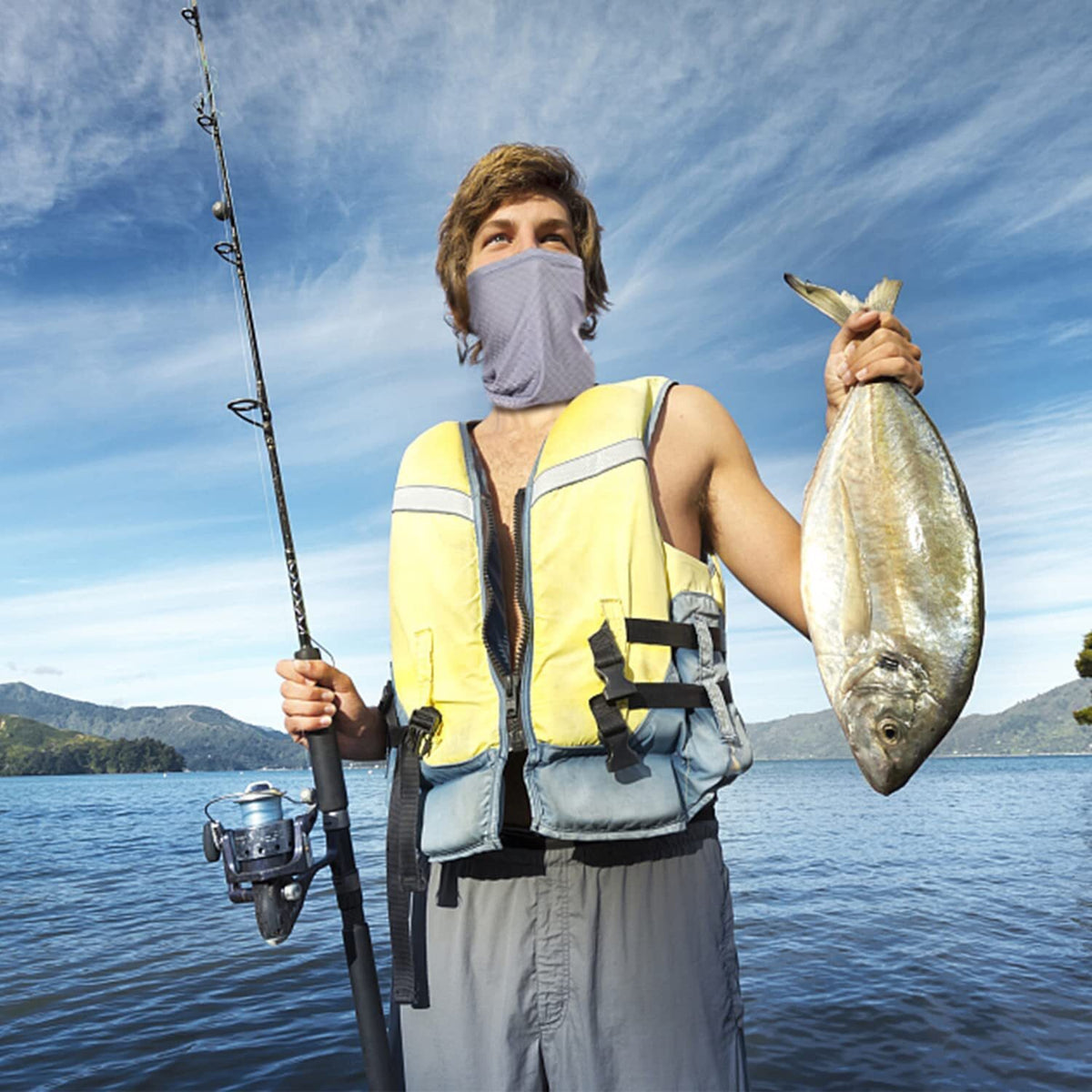 Outdoor Neck Gaiter Face Mask with Sun Protection & Cooling Fabric