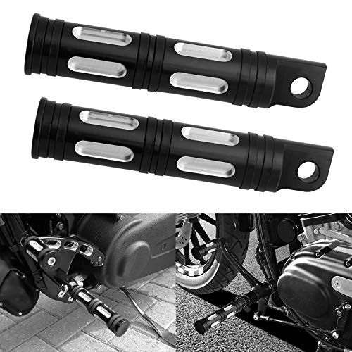 Harley Motorcycle Passenger Footrest Control Pegs Black Chrome