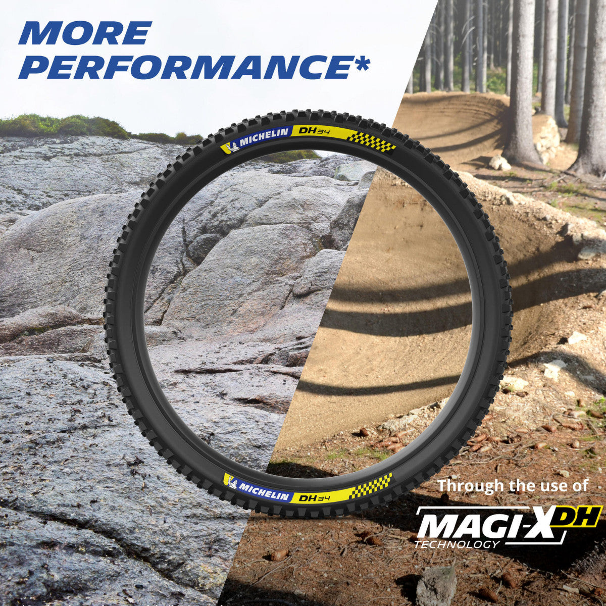 Michelin DH34 27.5 x 2.4 Tubeless Mountain Bike Tire - Downhill & Bike Park
