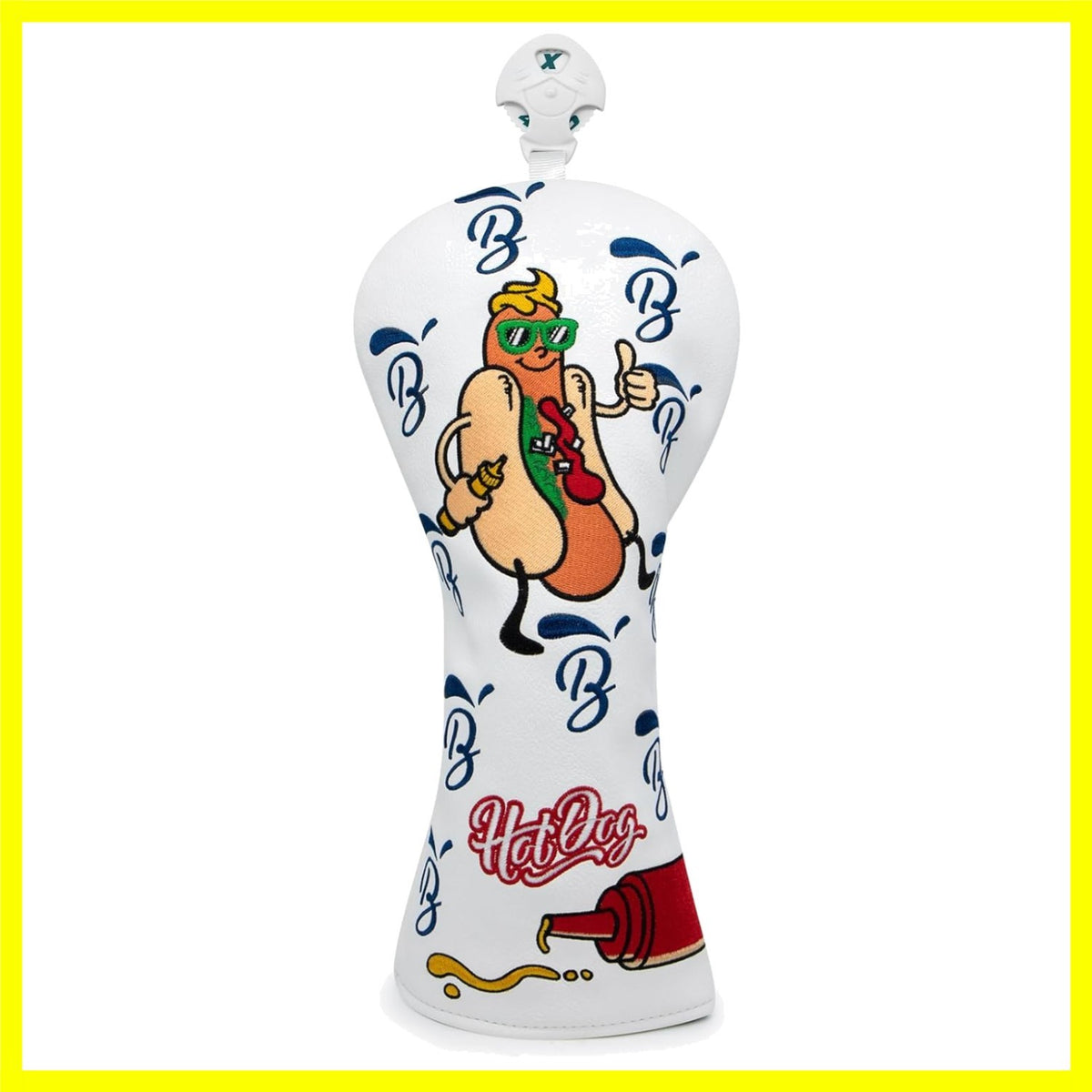 Golf Club Headcovers Leather Hot Dog Style with Number Tag