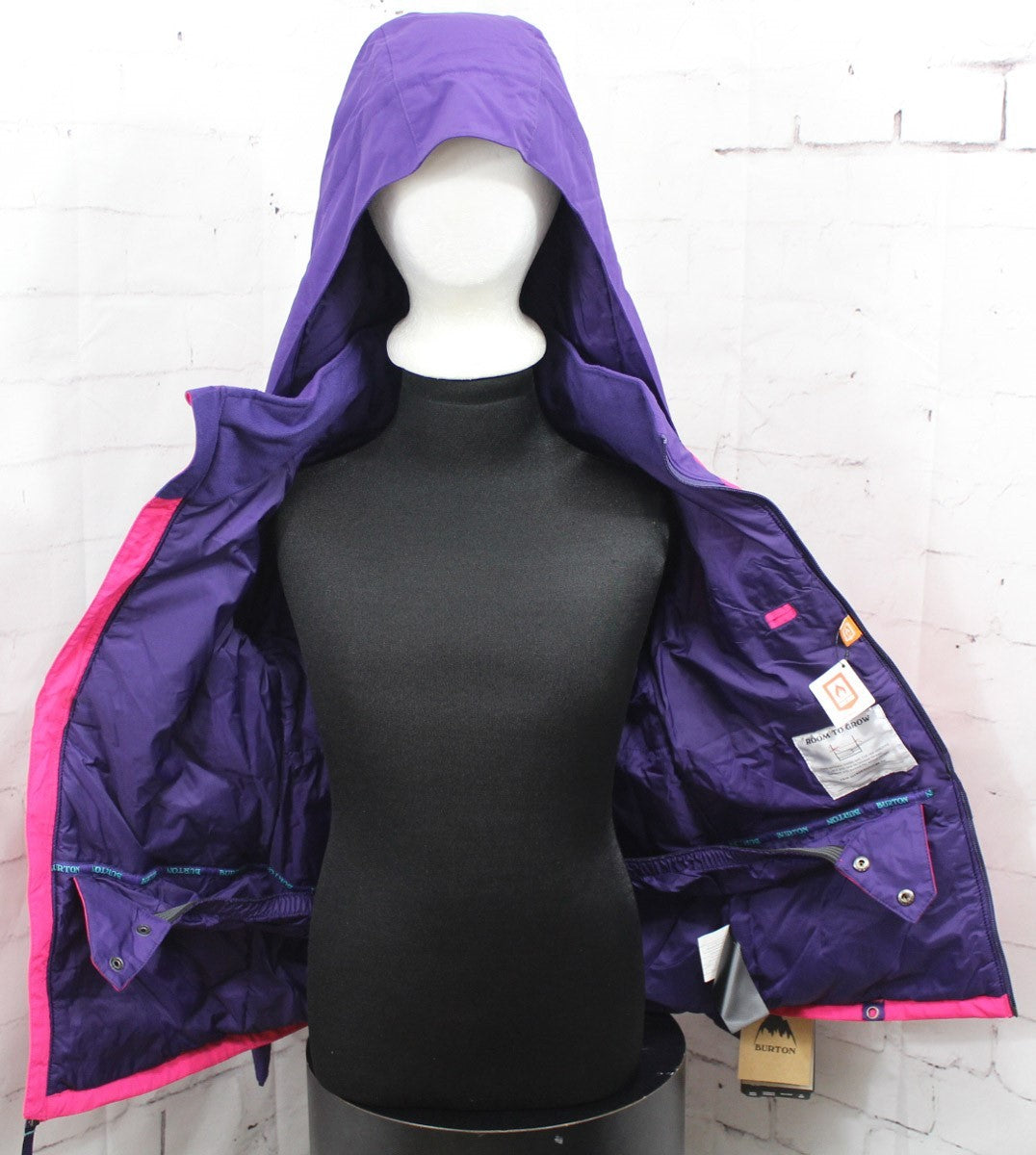 Youth Girls Snowboard Jacket Pink Purple Waterproof Insulated