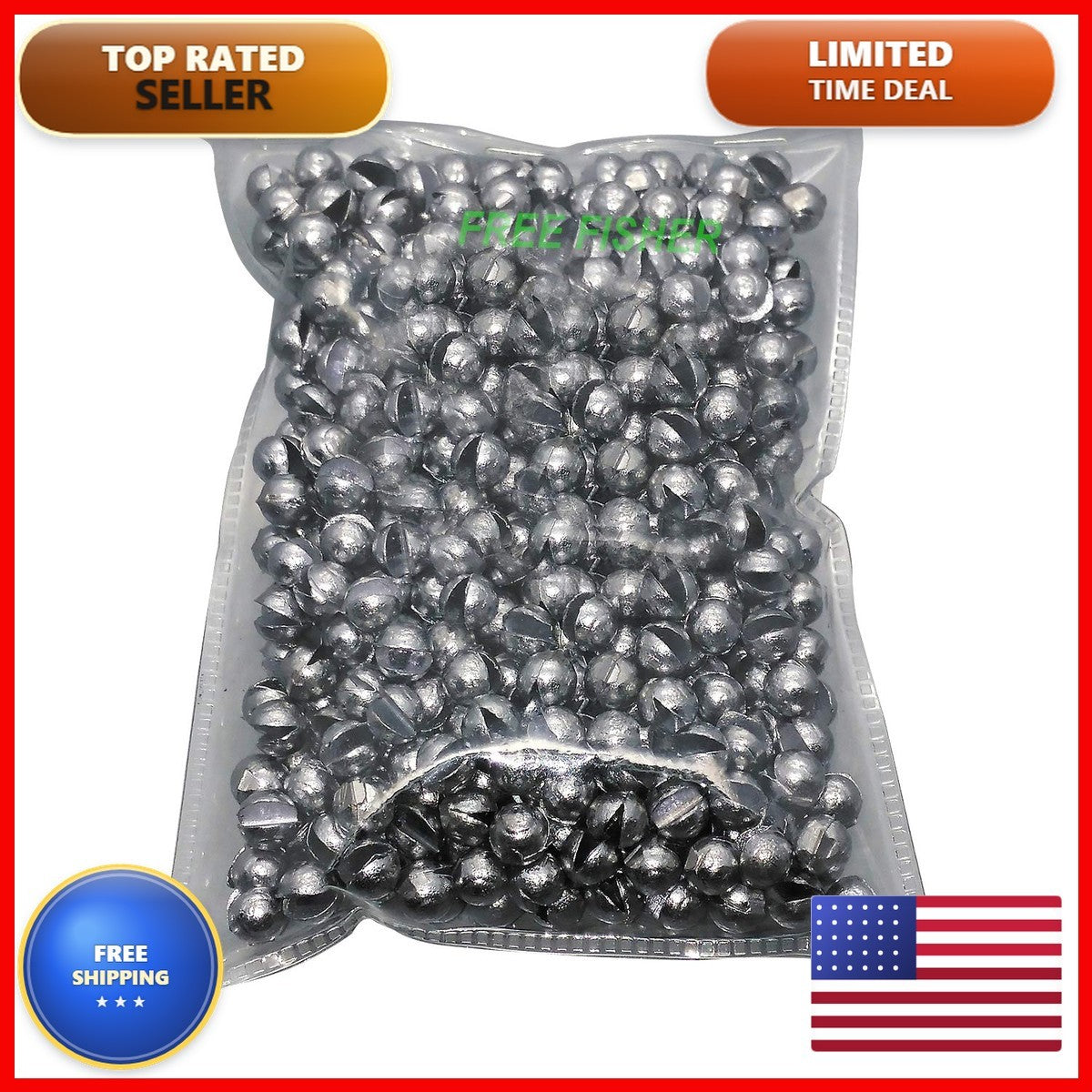 Fishery Split Shot Fishing Weights 500Pcs 0.4g Sinking Sinkers Tackle