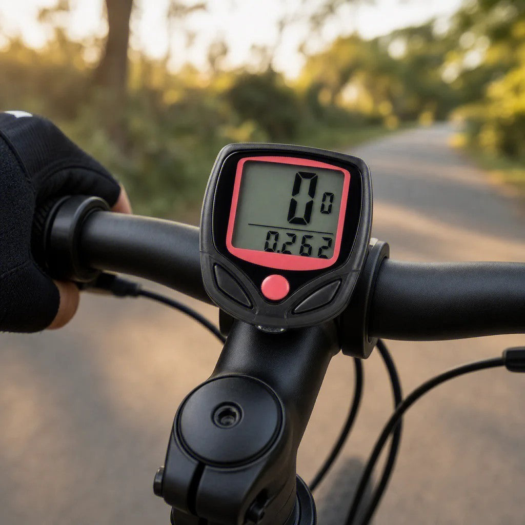 Digital Bicycle Speedometer Odometer with Waterproof LCD, MPH & KMH