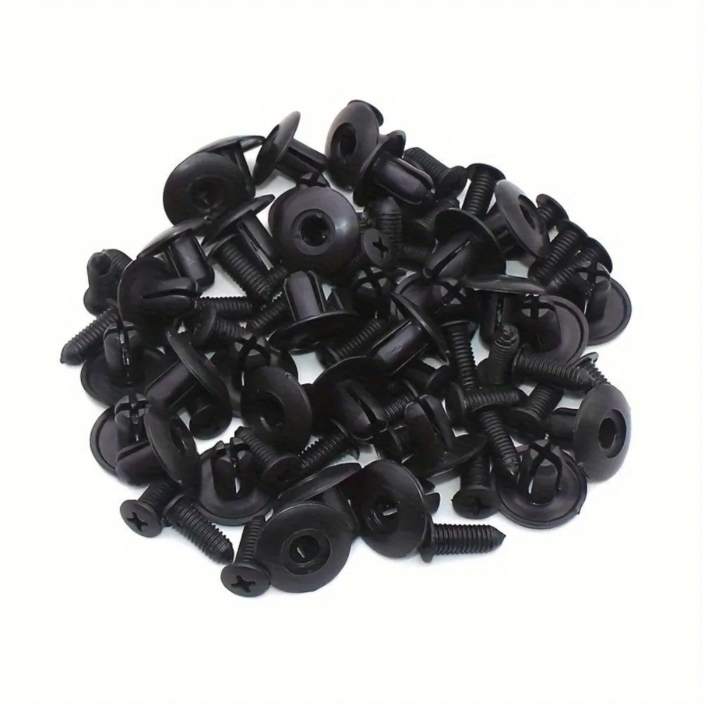 100PCS 8mm Car Plastic Rivets Fastener Clips Bumper Fender Trim