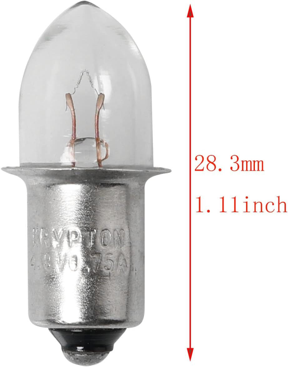 5Pcs Krypton Replacement Bulbs for Flashlight Bayonet Base 4D 4.8V 0.75A