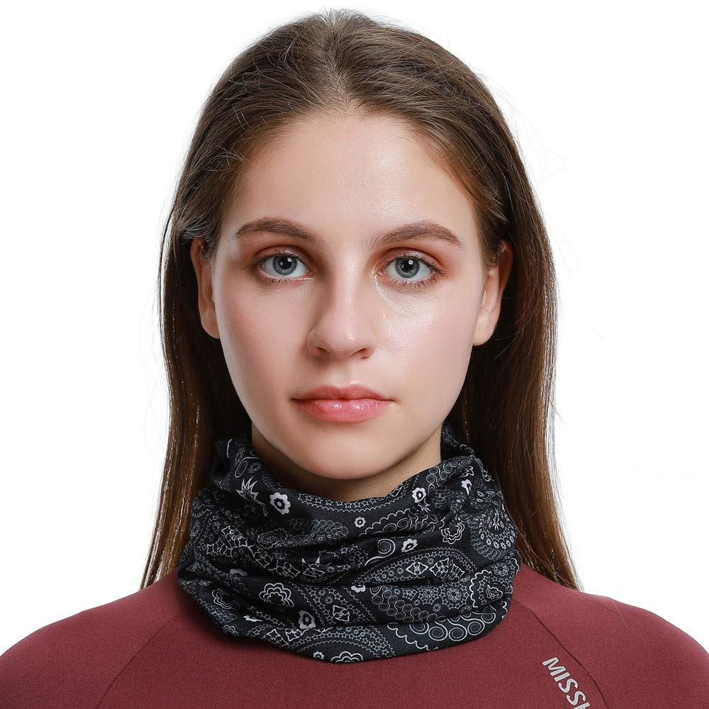 Breathable Neck Gaiter Face Mask - Multi-Use Seamless Bandana & Headwrap