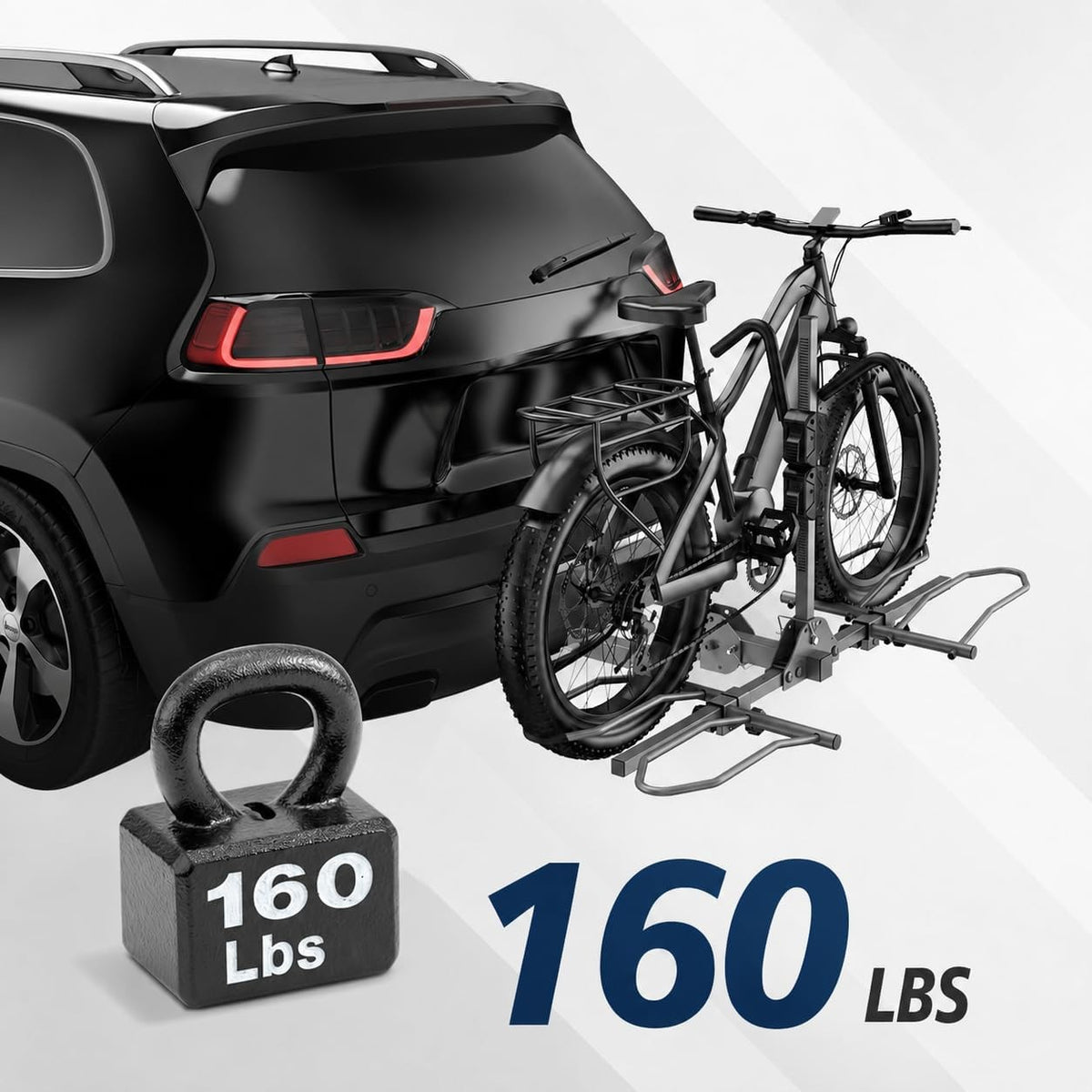 Heavy Duty Bike Hitch Rack for 2 Bikes 160LBS Capacity 2-Inch Receiver