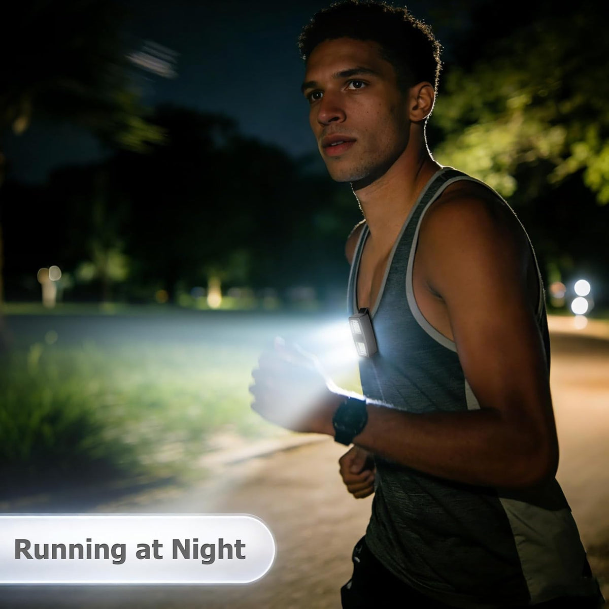 Rechargeable LED Safety Clip-On Running Lights 2 Pack for Night Running