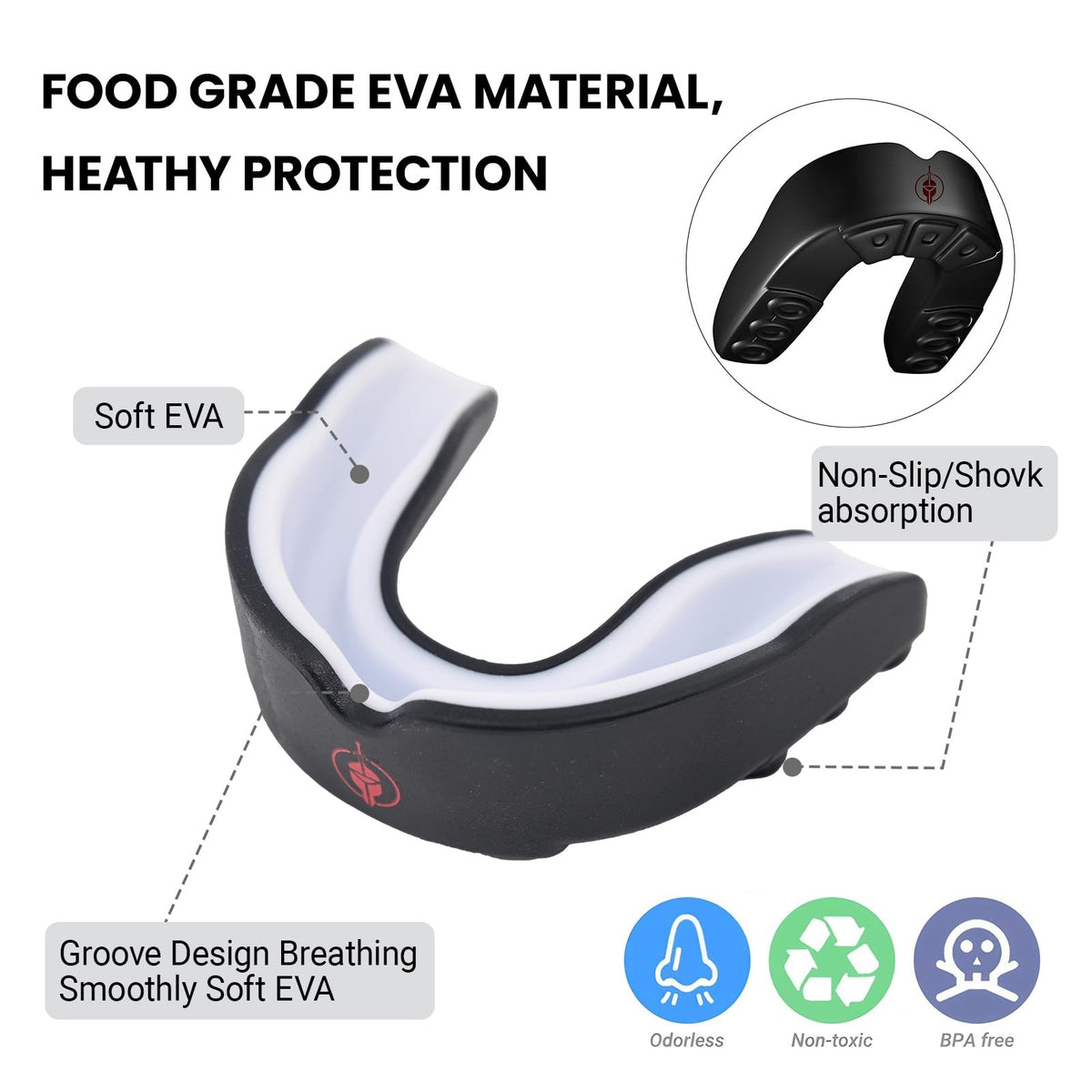 Sports Mouthguards for Kids and Adults - Custom Fit, Impact Protection