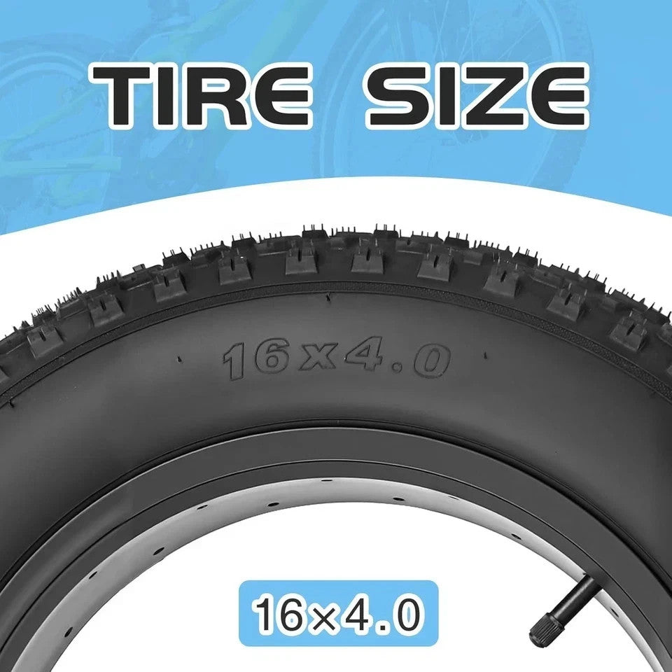 16 Inch Fat Bike Tire 4.0 Heavy Duty Off-Road Tire for E-Bike - High Traction