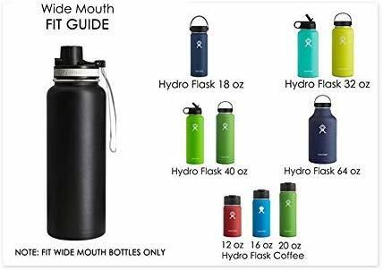 2 Pack Wide Mouth Leak-Proof Flip Lid Replacements for Hydro Flask Bottles